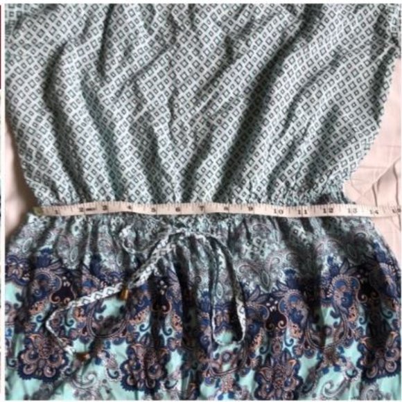 💠 Blue Patterned Romper 💠 - Picture 11 of 15